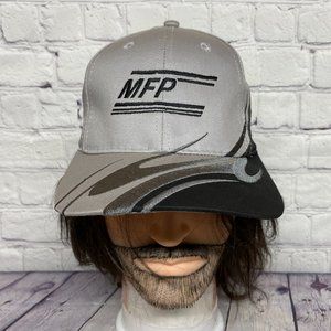 Vintage Hat Cap Strap Back Gray Black MFP Mohawk Propane Embroidered Logo 90s